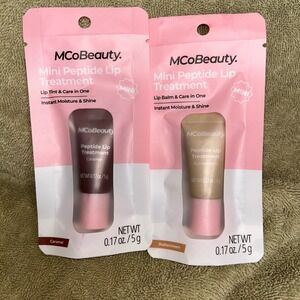 MCoBeauty Mini Peptide Lip Treatment Set Caramel & Buttercream 0.17oz 5g NEW